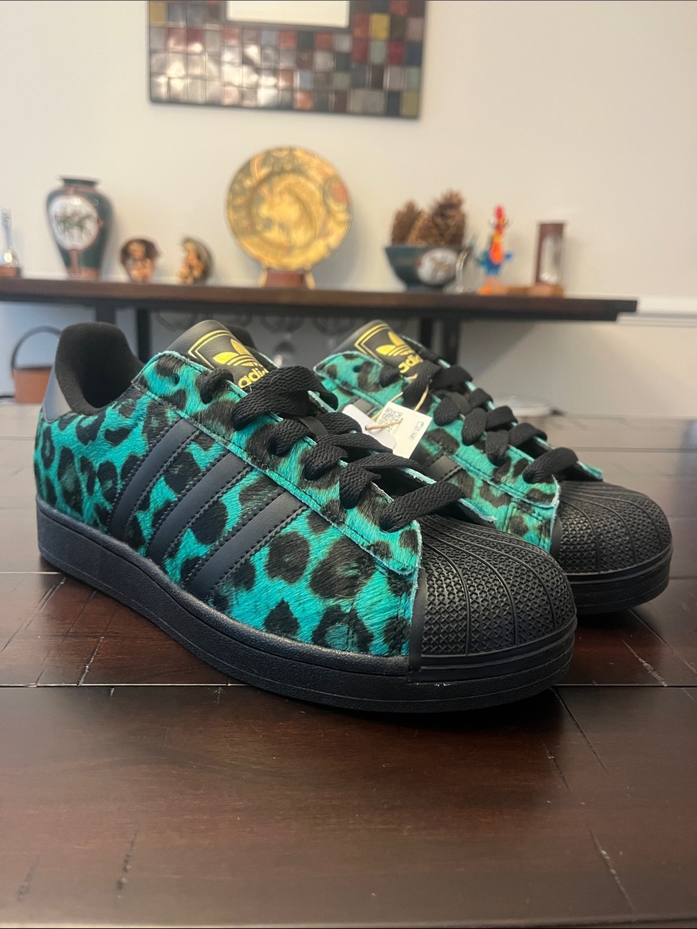 Adidas Superstar II Shoes Sneakers new Green Black Leopard IH1636 Women’s Sizes
